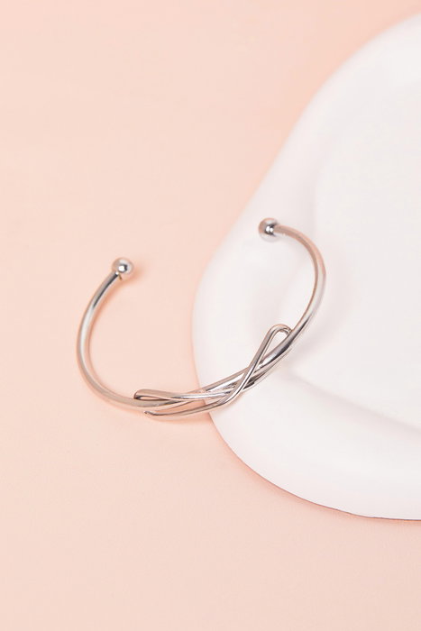 Heliophilia Silver Pulsera de Metal Plateada Ajustable
